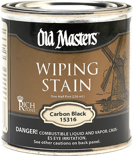 Old Masters Wiping Stain Classics Carbon Black Half Pint