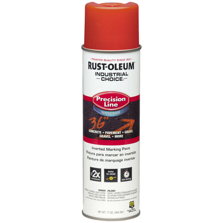 Rust-Oleum Industrial Choice M1800 System Water-Based Precision Line Marking Paint Fluorescent Red