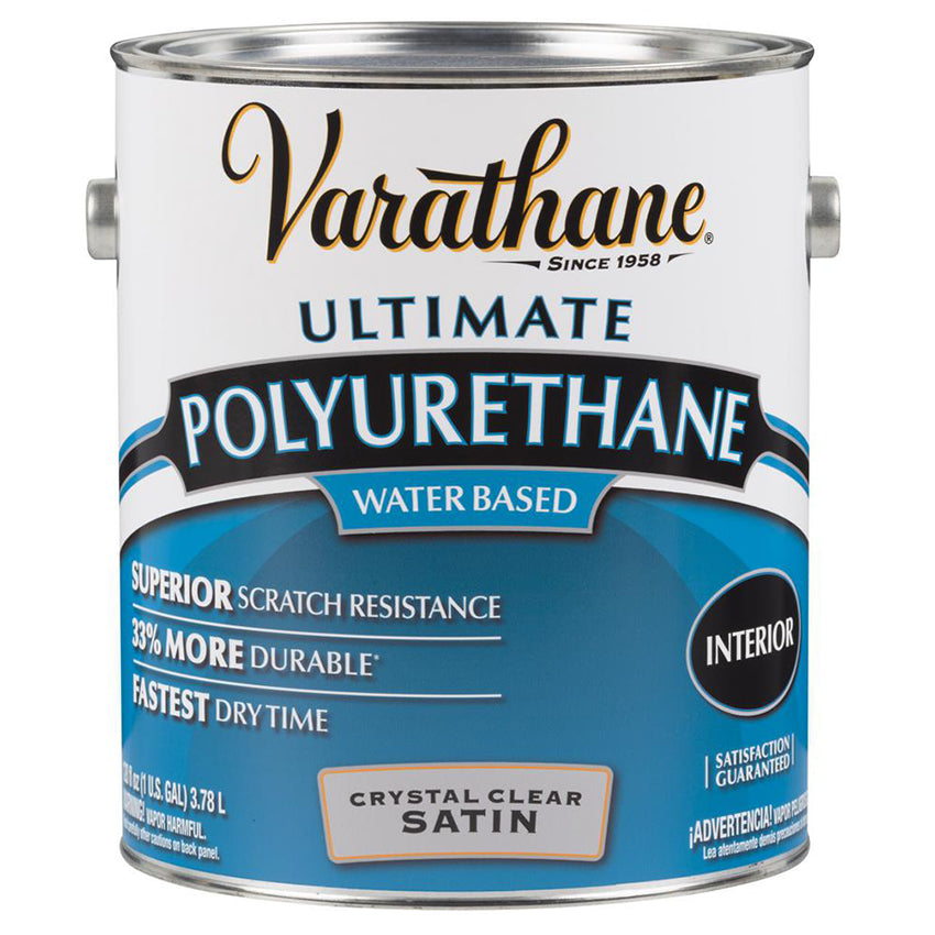 Varathane Crystal Clear Water-Based Polyurethane Satin Gallon