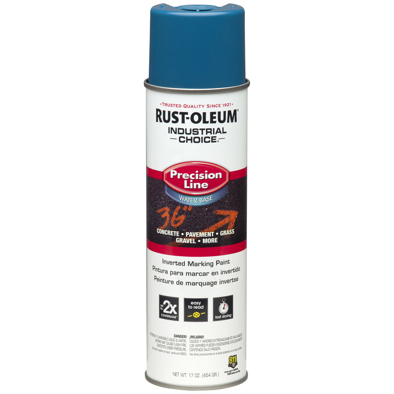 Rust-Oleum Industrial Choice M1800 System Water-Based Precision Line Marking Paint Caution Blue