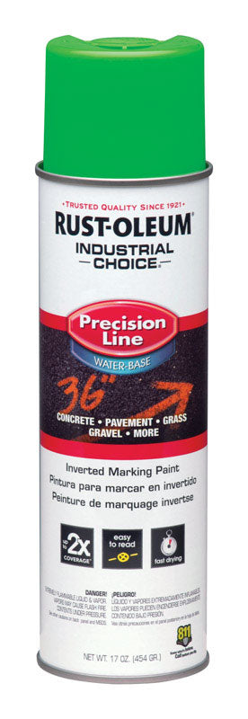 Rust-Oleum Industrial Choice M1800 System Water-Based Precision Line Marking Paint Fluorescent Green