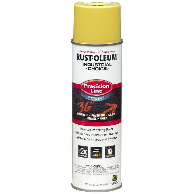 Rust-Oleum Industrial Choice M1800 System Water-Based Precision Line Marking Paint High Visibility Yellow