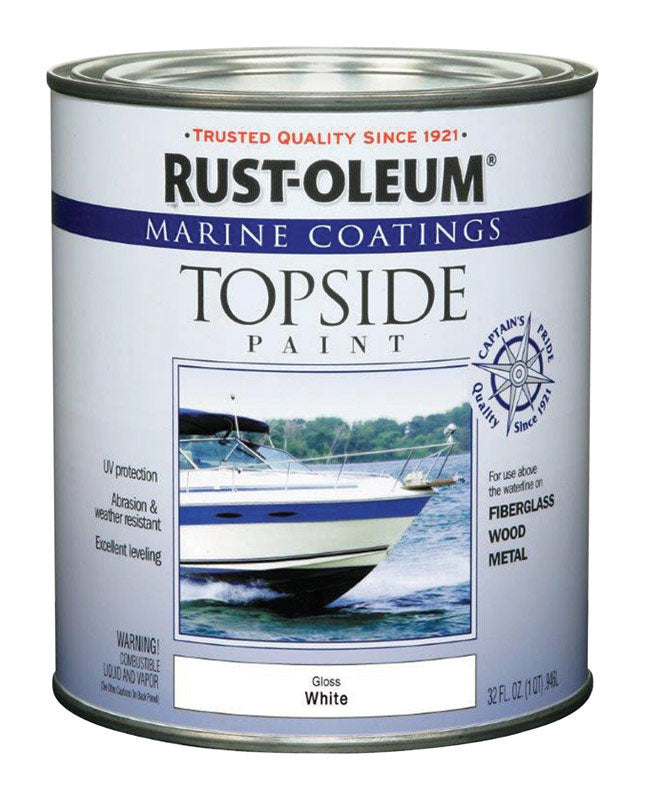Rust-Oleum Marine Topside Paint Quart Gloss White