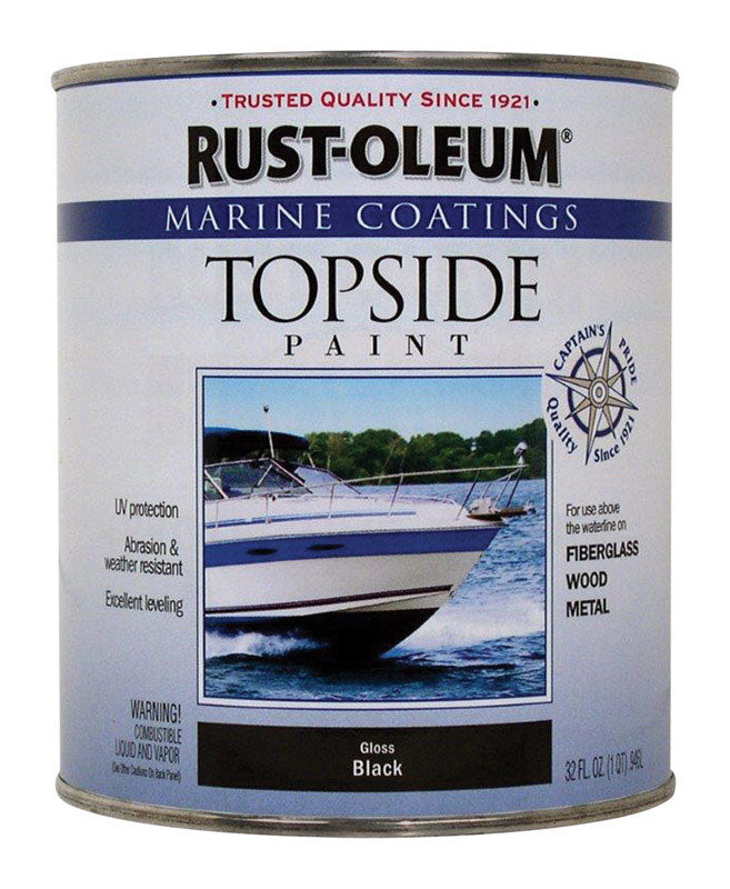 Rust-Oleum Marine Topside Paint Quart Gloss Black