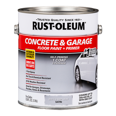 Rust-Oleum EPOXYShield Concrete Floor Paint Battleship Gray