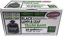 Dynamic 39 Gal 1.5mil Black Heavy Duty Lawn & Leaf Bag 40 Count 23305