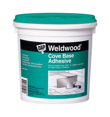 DAP Weldwood Cove Base Adhesive Quart Tub