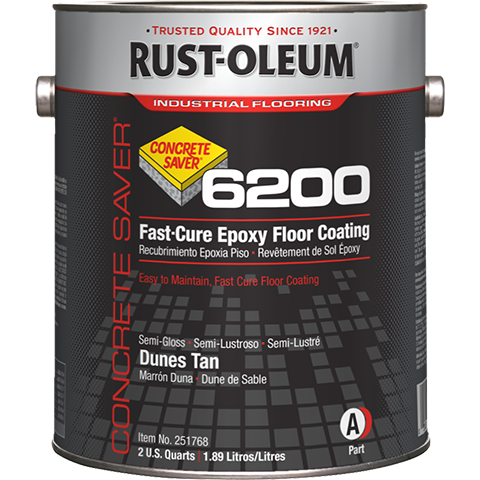 Rust-Oleum Concrete Saver 6200 System Fast-Cure Epoxy Floor Coating Kit Dunes Tan