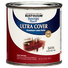 Rust-Oleum Painters Touch Ultra Cover Half Pint Satin Colonial Red