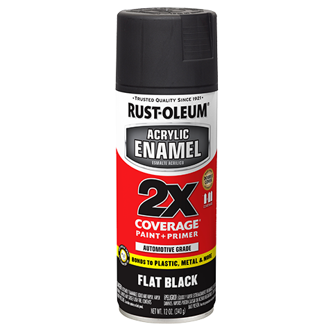 Rust-Oleum Acrylic Automotive Enamel 2X Spray Paint Flat Black