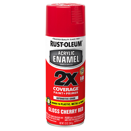 Rust-Oleum Acrylic Automotive Enamel 2X Spray Paint Gloss Cherry Red