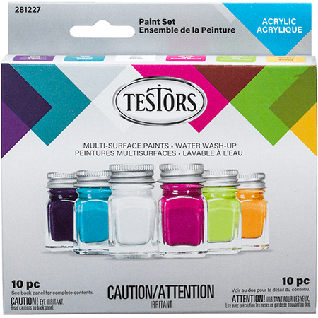 Testors 10-Pc Trend Acrylics Paint Set 281227