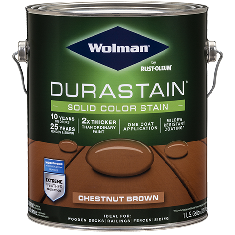 Wolman DuraStain One Coat Solid Color Stain (Water-Based) Gallon
