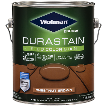 Wolman DuraStain One Coat Solid Color Stain (Water-Based) Gallon