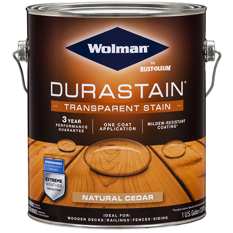 Wolman DuraStain RainCoat One Coat Transparent Stain (Water-Based) Gallon Natural Cedar