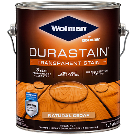 Wolman DuraStain RainCoat One Coat Transparent Stain (Water-Based) Gallon Natural Cedar