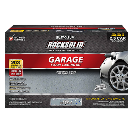 Rust-Oleum RockSolid Polycuramine® Garage Floor Coating Kit Gray