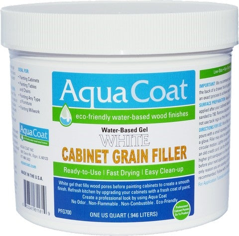 Aqua Coat White Cabinet Grain Filler