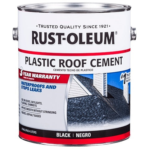 Rust-Oleum Plastic Roof Cement Black Gallon