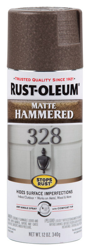 Rust-Oleum Stops Rust Matte Hammered Spray Paint Brown