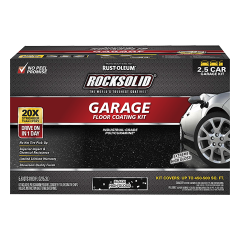 Rust-Oleum RockSolid Polycuramine® Garage Floor Coating Kit Black