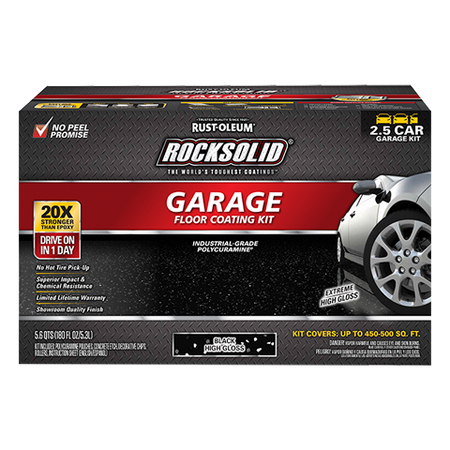 Rust-Oleum RockSolid Polycuramine® Garage Floor Coating Kit Black