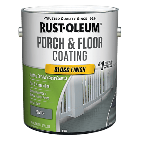 Rust-Oleum Porch & Floor Coating Gloss Finish Gallon Pewter