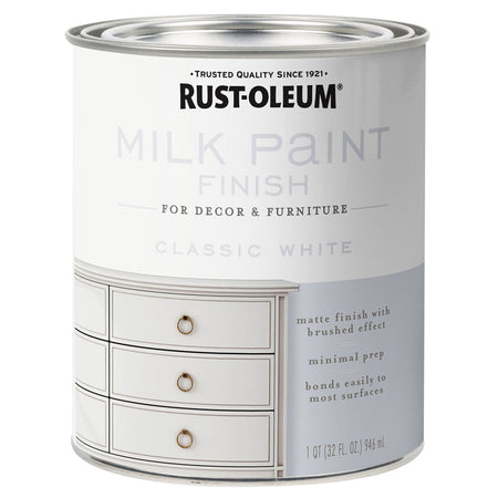 Rust-Oleum Milk Paint Finish Quart Classic White