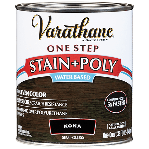 Varathane One Step Stain & Poly Water-Based Quart Kona