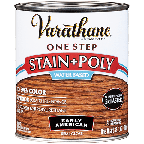 Varathane One Step Stain & Poly Water-Based Quart Early American