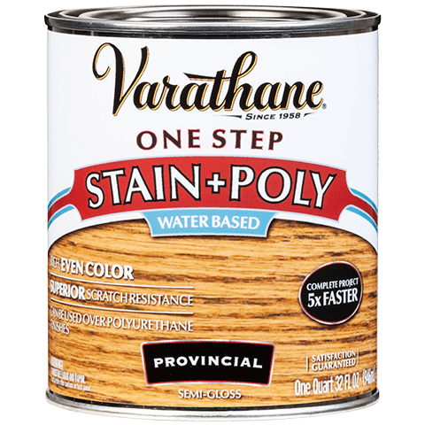 Varathane One Step Stain & Poly Water-Based Quart Provincial