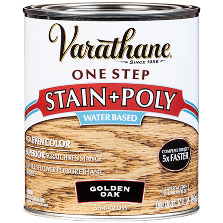 Varathane One Step Stain & Poly Water-Based Quart Golden Oak