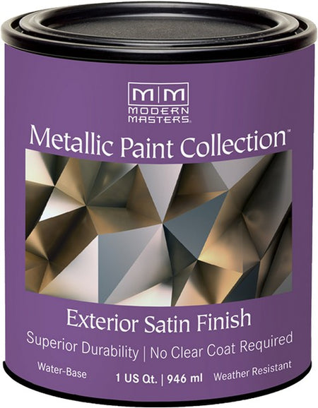Modern Masters Metallic Exterior Satin Finish Aged Nickel Quart Can