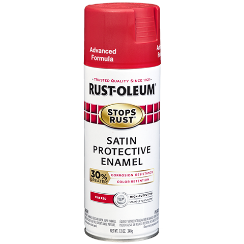Rust-Oleum Stops Rust Advanced Spray Paint SatinRust-Oleum Stops Rust Advanced Spray Paint Satin Fire Red