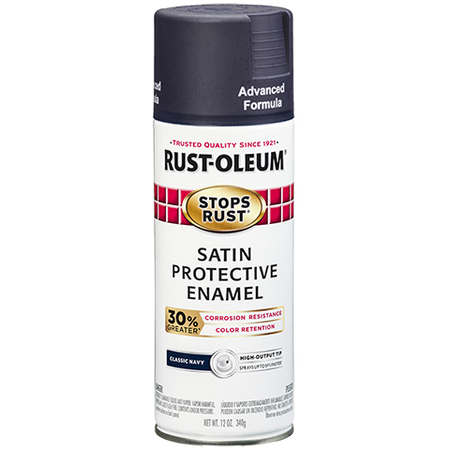 Rust-Oleum Stops Rust Advanced Spray Paint Satin Classic Navy