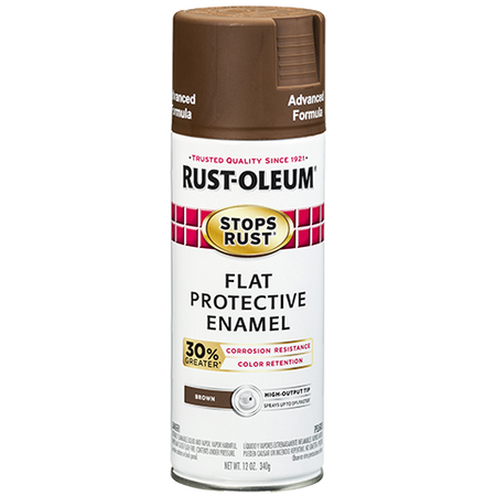 Rust-Oleum Stops Rust Advanced Spray Paint Flat Brown