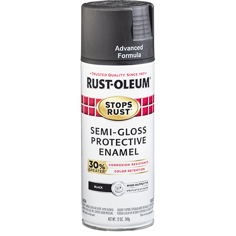 Rust-Oleum Stops Rust Advanced Spray Paint Semi-Gloss Black