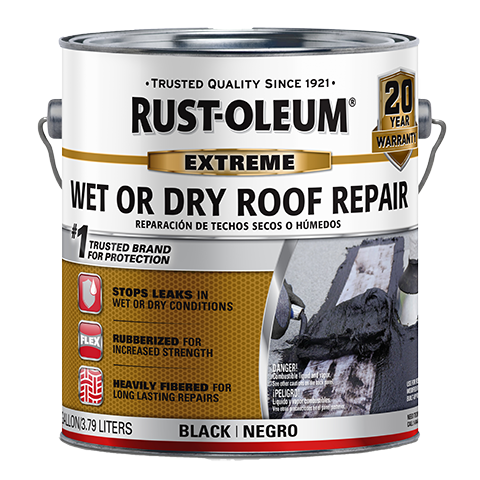 Rust-Oleum Extreme Wet or Dry Roof Repair Gallon Black 351237