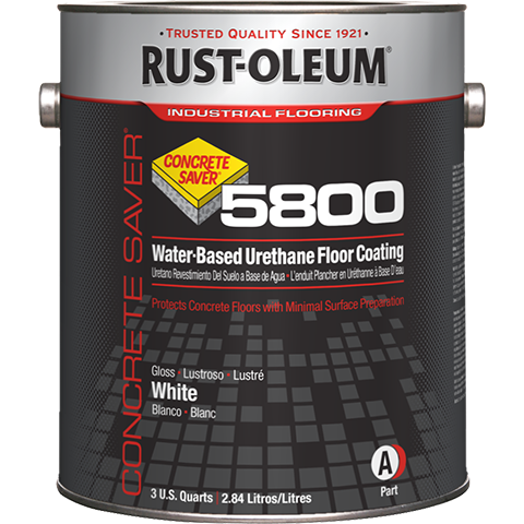 Rust-Oleum Concrete Saver 5800 System Water-Based Urethane Floor Coating Kit White