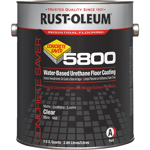 Rust-Oleum Concrete Saver 5800 System Water-Based Urethane Floor Coating Kit Matte Clear