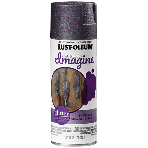 Rust-Oleum Imagine Glitter Spray Paint Multicolor Purple