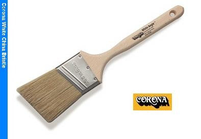 Corona W-Angle White China Paint Brush features an angular shape and a hand-formed chisel.