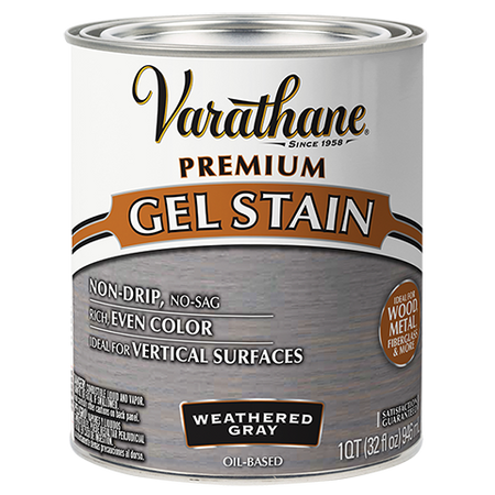 Varathane Premium Gel Stain Quart Weathered Gray