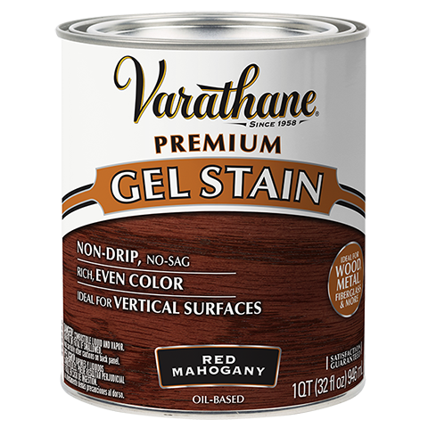 Varathane Premium Gel Stain Quart Red Mahogany