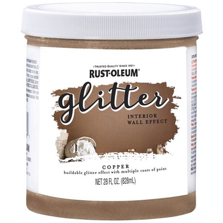 Rust-Oleum 28 Oz Glitter Brush On Paint Copper