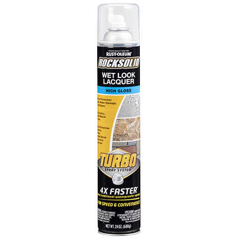 Rust-Oleum RockSolid Wet Look Lacquer Concrete Sealer with Turbo Spray System® 360292