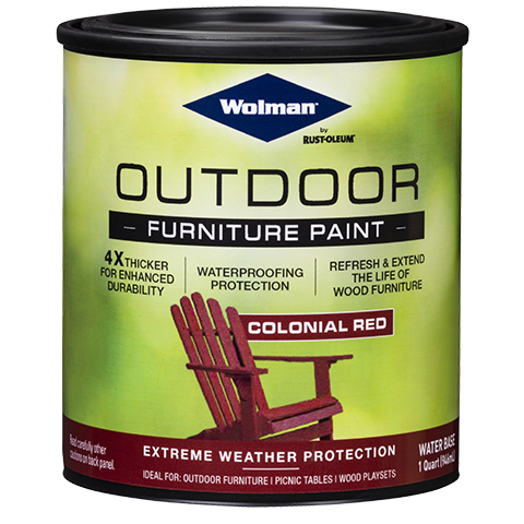 Wolman Outdoor Furniture Paint Quart Colonial Red