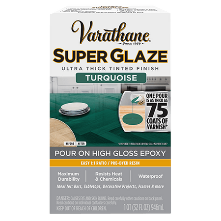 Varathane Super Glaze Epoxy Resin Quart Turquoise