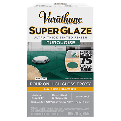 Varathane Super Glaze Epoxy Resin Quart Turquoise