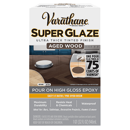 Varathane Super Glaze Epoxy Resin Quart Aged Wood